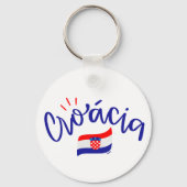 Aluminum Circle – Croatia Flag Design Sleutelhanger (Voorkant)