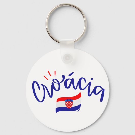 Aluminum Circle – Croatia Flag Design Sleutelhanger (Voorkant)