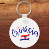 Aluminum Circle – Croatia Flag Design Sleutelhanger (Achterkant)