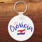 Aluminum Circle – Croatia Flag Design Sleutelhanger (Voorkant)