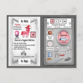 Alumna - Aluminium Horn Unicorn Game Kaart (Achterkant)