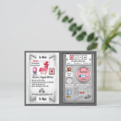 Alumna - Aluminium Horn Unicorn Game Kaart (Staand voorkant)