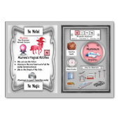 Alumna-Aluminium Horn Unicorn Trading Kaart (Achterkant)