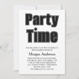 Alumni Lettertype Zwart Wit Afstudeerfeest Kaart