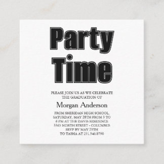 Alumni Lettertype Zwart Wit Afstudeerfeest Kaart