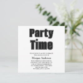 Alumni Lettertype Zwart Wit Afstudeerfeest Kaart