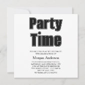 Alumni Lettertype Zwart Wit Afstudeerfeest Kaart (Voorkant)