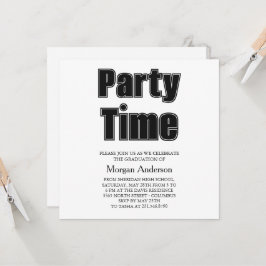 Alumni Lettertype Zwart Wit Afstudeerfeest Kaart