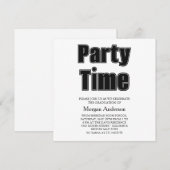 Alumni Lettertype Zwart Wit Afstudeerfeest Kaart (Voorkant / Achterkant)