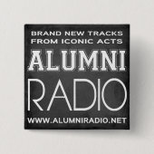 Alumni Radio Pin "Iconic" Vierkante Button 5,1 Cm (Voorkant)