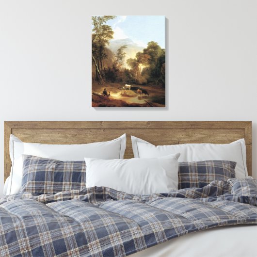 Alvan Fisher Pastoral Landschap Canvas Afdruk (Insitu (Slaapkamer))