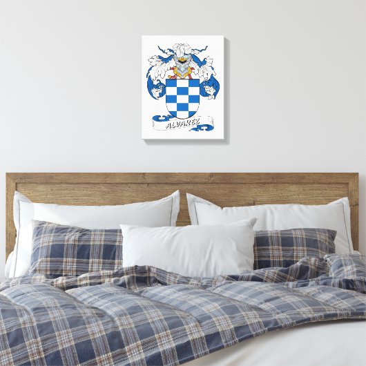 Alvarez Family Crest Canvas Afdruk (Insitu (Slaapkamer))