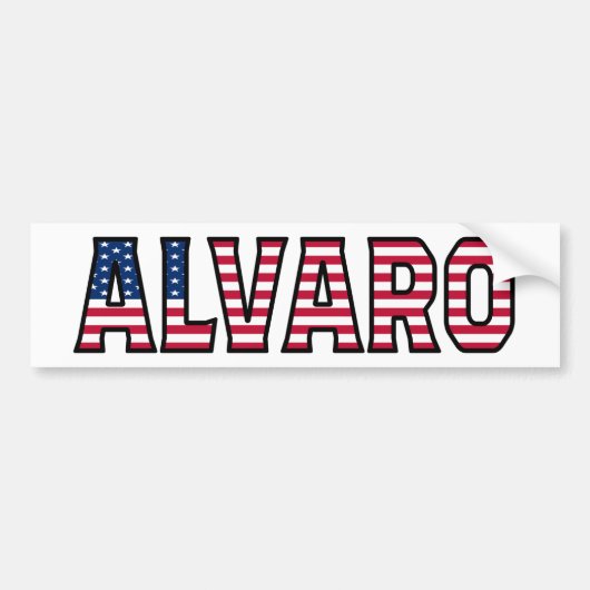 Alvaro Name Vorname USA Aufkleber Sticker Auto (Voorkant)