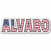 Alvaro Name Vorname USA Sticker Stickerset (Voorkant)