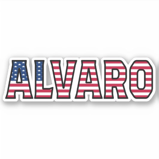 Alvaro Name Vorname USA Sticker Stickerset (Voorkant)