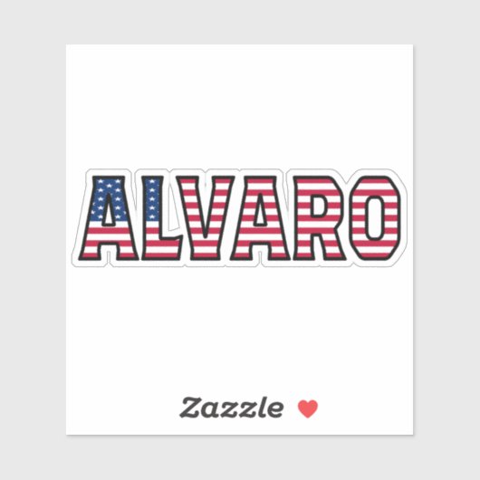 Alvaro Name Vorname USA Sticker Stickerset (Vel)