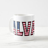 Alvaro Name Vorname USA styled Tasse Kaffeetasse Koffiemok (Voorkant links)