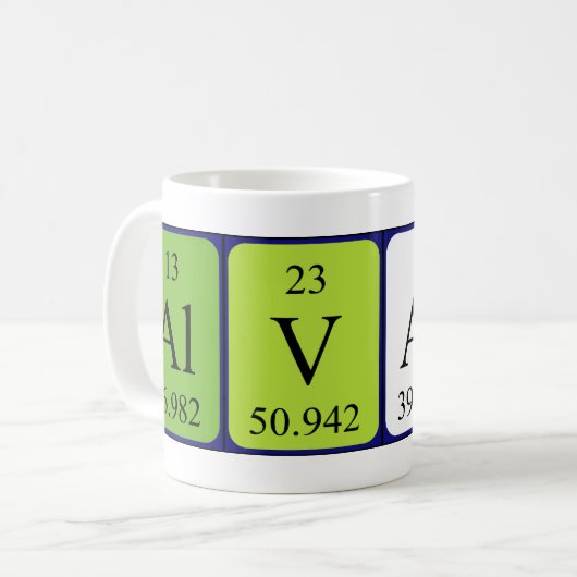 Alvaro periodieke lijstnaam mok (Voorkant links)