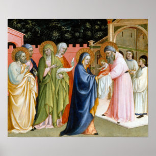 Alvaro Pirez De presentatie in de tempel Poster