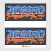 Alvaro Vorname Name Graffiti Aufkleber Sticker (Vel)