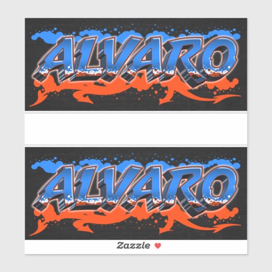 Alvaro Vorname Name Graffiti Aufkleber Sticker (Vel)