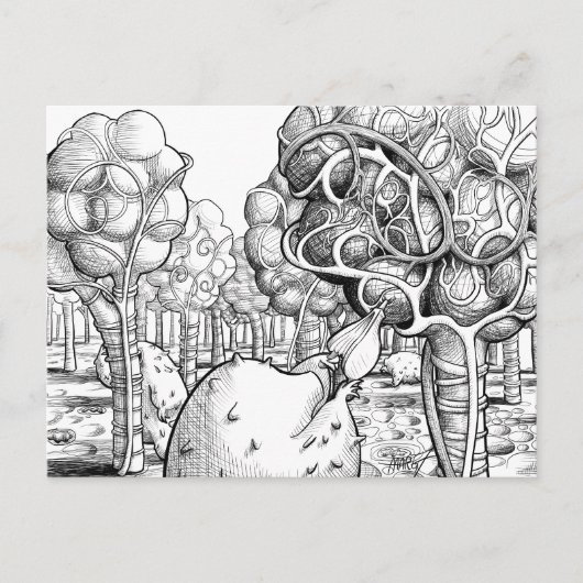 Alveoli met Lymphograde Gardeners Briefkaart (Voorkant)