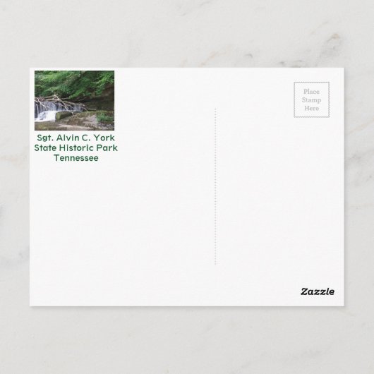 Alvin C York Briefkaart (Achterkant)