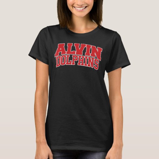 Alvin Community College Dolfijnen 01 T-shirt (Voorkant)