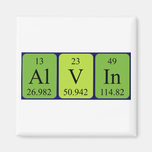 Alvin periodieke lijstnaam magnet (Voorkant)