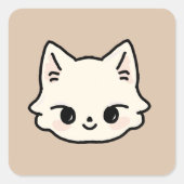 alvine fox vierkante sticker (Voorkant)