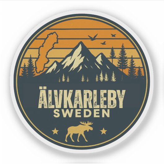 Älvkarleby, Zweden Sverige Sticker (Voorkant)