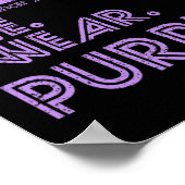 Alvleesklier Kanker Awareness Maand November draag Poster (Hoek)