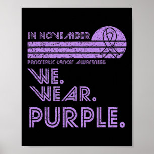 Alvleesklier Kanker Awareness Maand November draag Poster