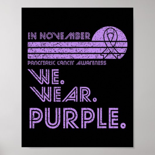Alvleesklier Kanker Awareness Maand November draag Poster (Voorkant)
