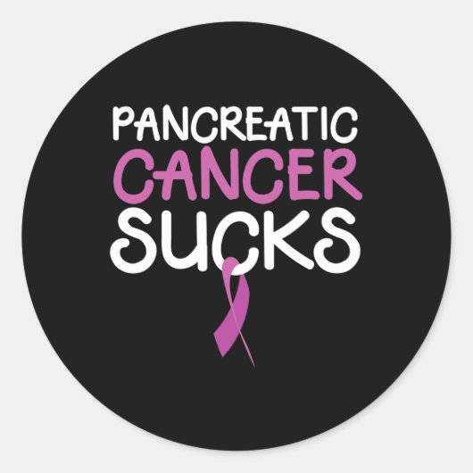 Alvleesklier Kanker Awareness Maand November Ronde Sticker (Voorkant)