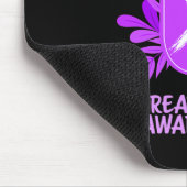 Alvleesklier Kanker Awareness Maand Paarse Lint FL Muismat (Hoek)