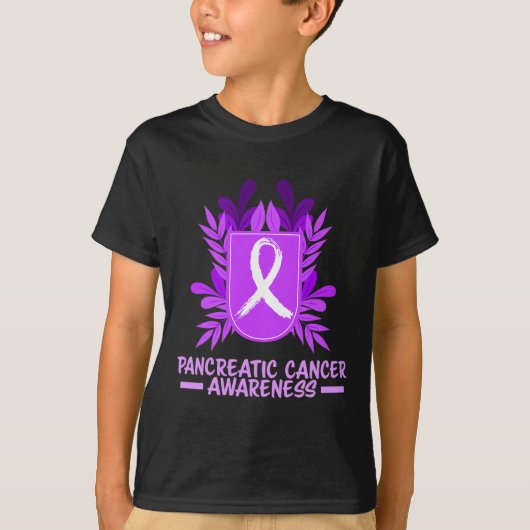 Alvleesklier Kanker Awareness Maand Paarse Lint FL T-shirt (Voorkant)