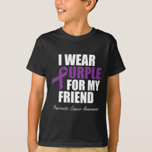 Alvleesklier kankerbewustzijn Ik Draag Paarse voor T-shirt