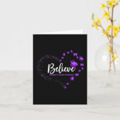 Alvleesklier kankerbewustzijn vlinder geloven kaart (Gele Bloem)