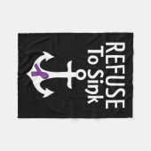 Alvleesklier kankerbewustzijn weigeren te zinken v fleece deken (Voorkant (Horizontaal))