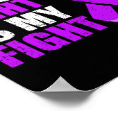 Alvleesklier-kankerbewustzijnsShirt 1 Poster (Hoek)