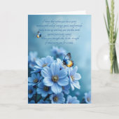 Alvleesklierkanker Beterschap Bloemen Vlinders Kaart (Voorkant)