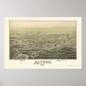 Alvord, TX Panorama - 1890 Poster (Voorkant)