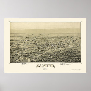 Alvord, TX Panorama - 1890 Poster