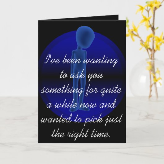 Alvorens het Dessert u me Wenskaart zal huwen Kaart (Gele Bloem)