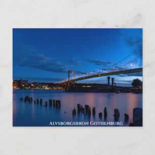Alvsborgsbron Gothenburg Sunset Sky Briefkaart