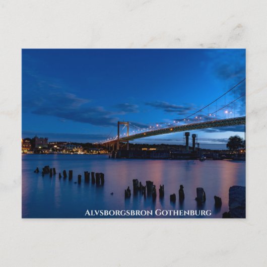 Alvsborgsbron Gothenburg Sunset Sky Briefkaart (Voorkant)
