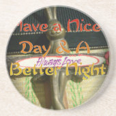 Alwaus Love Hakuna Matata hebben een mooie dag en  Zandsteen Onderzetter (Voorkant)