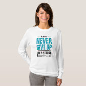 Alway Never Give Up – Motivational Tri-blend shirt (Voorkant volledig)