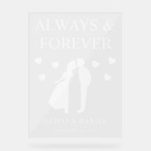 Always and Forever Custom Wedding Acryl Bord (Voorkant)